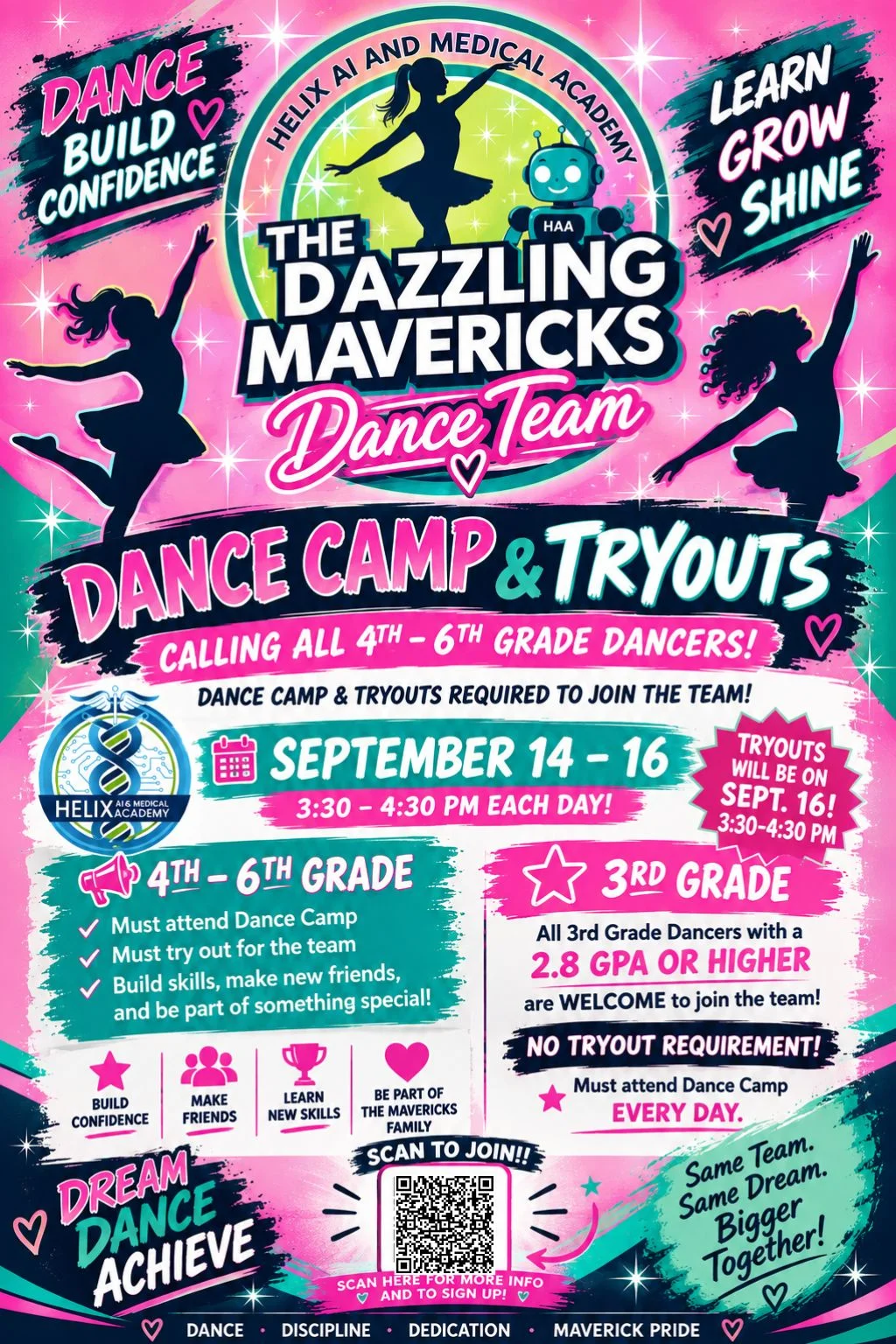 Graphic for HAIMA Dance Camp and Tryouts